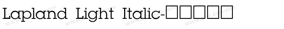 Lapland Light Italic字体转换